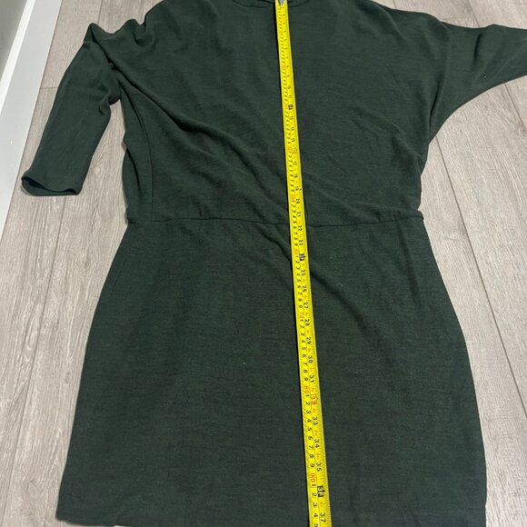 Banana Republic XL Emerald Mini Dress Viscose Sleeve 3/4 NWT Sweater Dress - Picture 9 of 9